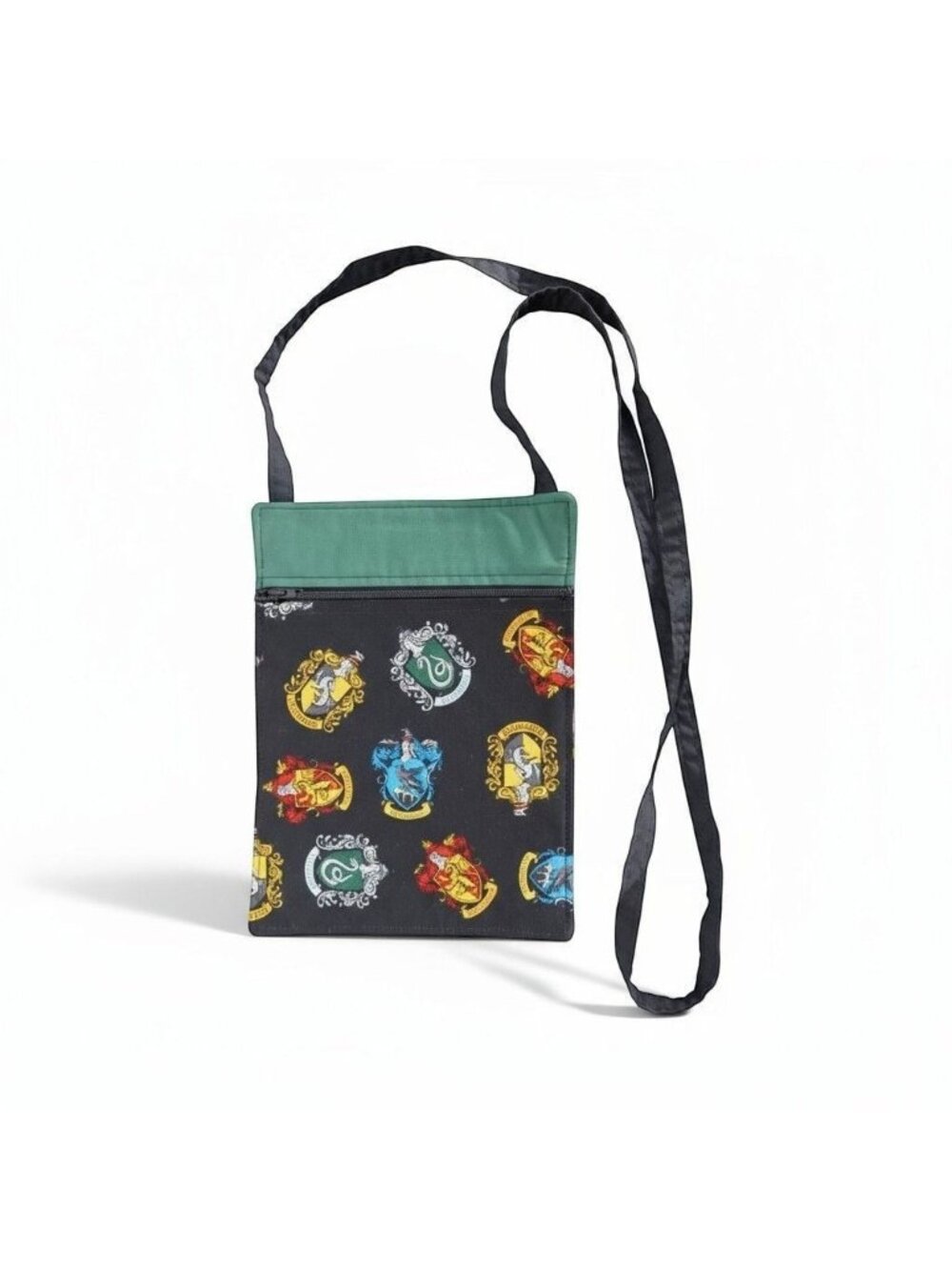 Harry Potter House Crests Crossbody Bag - Handcrafted 9.5" x 6.5"